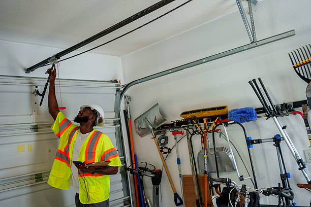 Professional Garage Door Panel Replacement technician working in Canon, GA